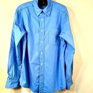 ROBINS EGG BLUE 100% COTTON NAUTICA LS SHIRT M